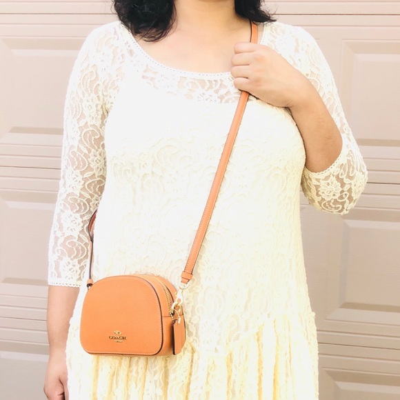 SOLD Coach Mini Serena Crossbody Orange Purse - Picture 2 of 10